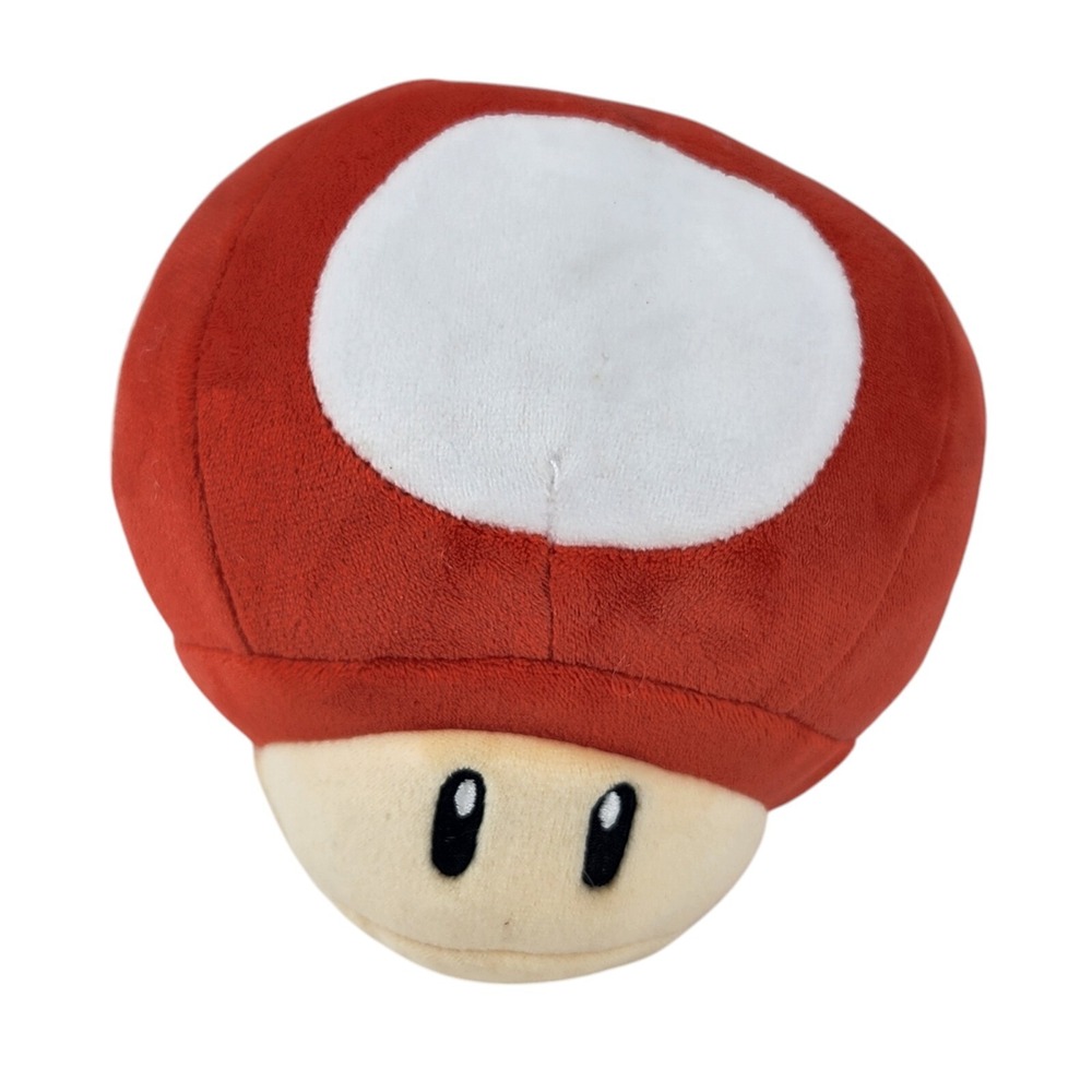 Super Mario Brothers 5" Toad Mushroom Stuffed Toy Plush w Sound Effect VIDEO